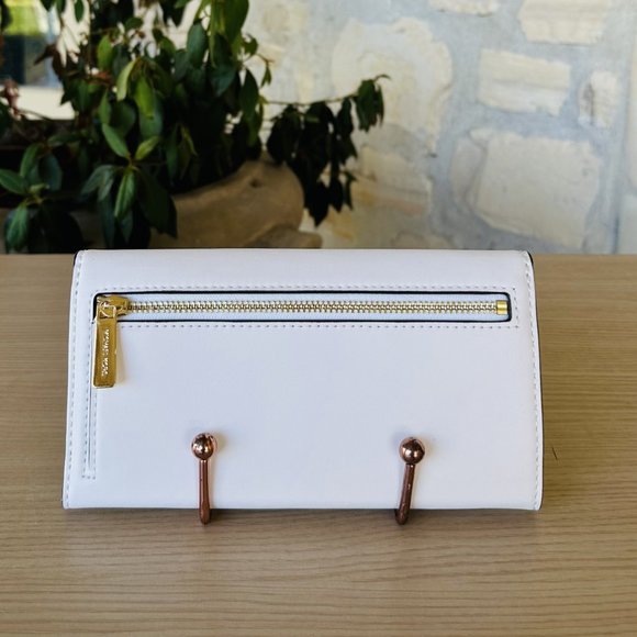 Michael Kors Cece MD Studded Flap Pocket Leather Shoulder & Wallet OPTIC White - Picture 13 of 14